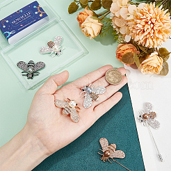 6 Stück 6 Stile Legierung Strass Cabochons FIND-SC0009-45