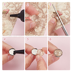 DIY-Set zur Herstellung blanker Manschettenknöpfe mit Kuppel DIY-HY0001-79