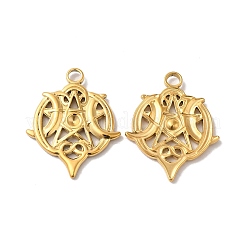 Ionenplattierung (IP) 304 Edelstahl Anhänger Strass-Einstellungen STAS-H212-44G