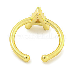 Offene Manschettenringe aus Messing mit Rack-Beschichtung für Damen RJEW-F162-01G-A