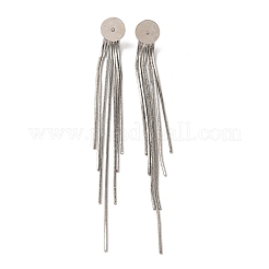 Ohrstecker aus Messing mit Schlangenkette und Quaste KK-G510-20P