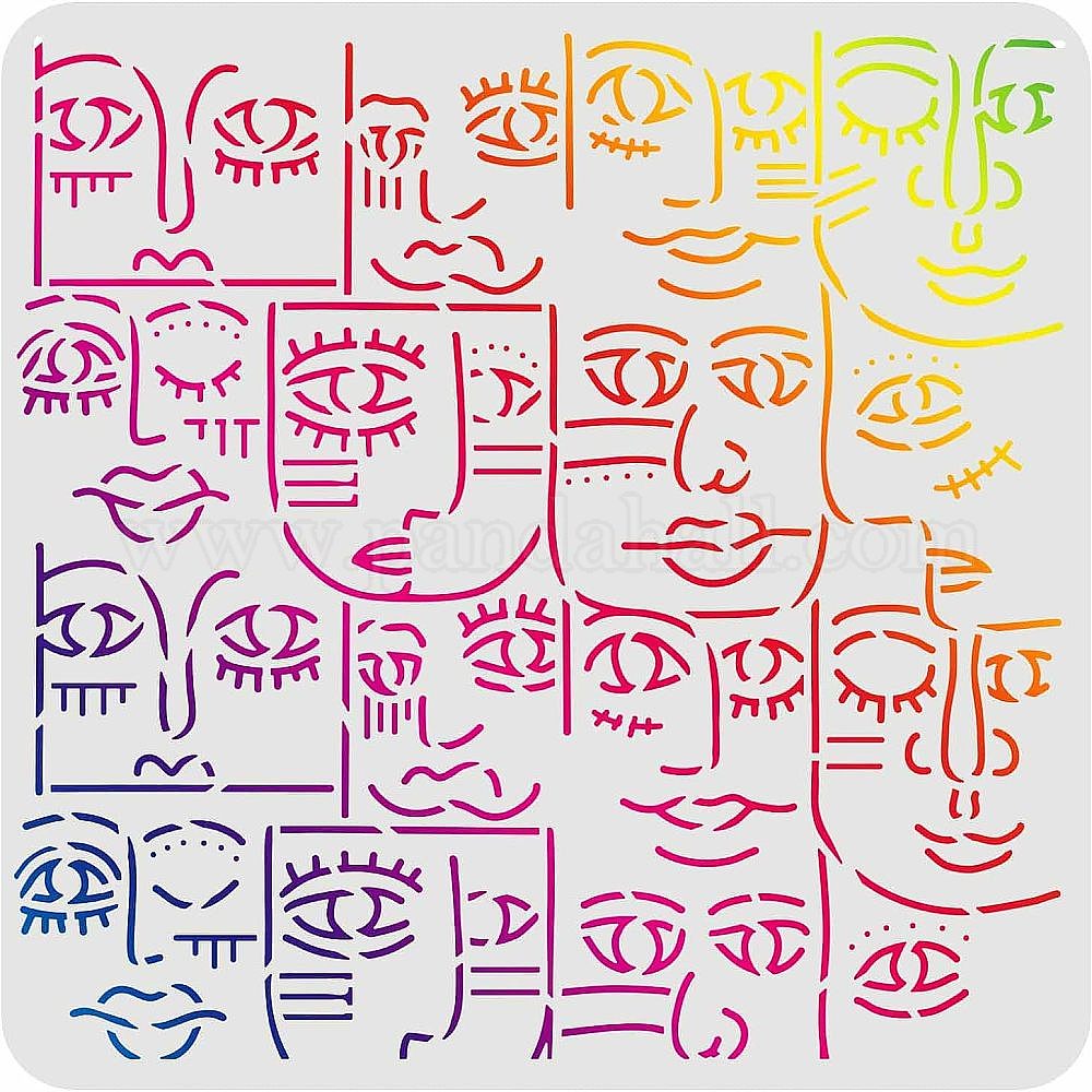 Wholesale Fingerinspire Tribal Faces Drawing Painting Stencils