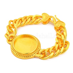 Messing Cuban Link Chain Armbänder Zubehörse KK-G502-05G
