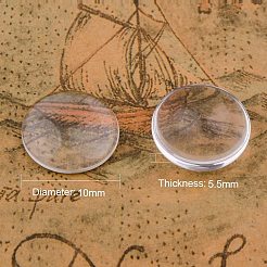 Transparente Glas Cabochons GGLA-PH0002-02B