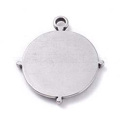 Anlaufgeschützte Cabochon-Fassungen für Anhänger aus Edelstahl 304 STAS-P288-22P