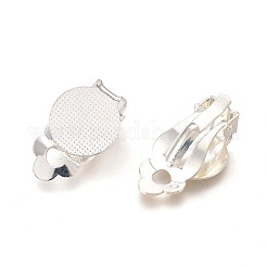 Cabochon-Fassungen für Ohrclips aus Messing X-KK-M019-03S