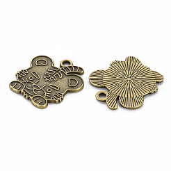 Tibetischen Stil Legierung Anhänger Emaille Fassungen TIBEP-N010-004AB-RS