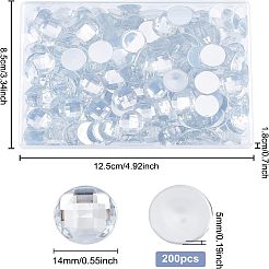 200 Stück Acryl-Strass-Cabochons GACR-FG0001-10
