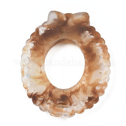 Zweifarbige Cabochons aus transparentem Harz CRES-S302-38