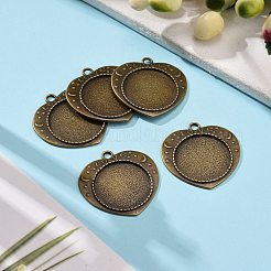 Für den Valentinstag Legierung Herz geschnitzt Wort Liebe Anhänger Cabochon Lünette Einstellungen TIBEP-M018-104AB-NF