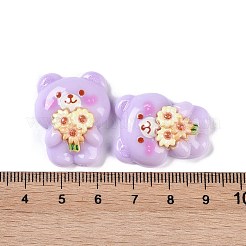 Cartoon Bär undurchsichtige Harz Decoden Cabochons CRES-I031-02