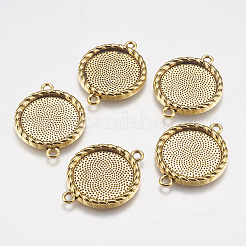 Zink Legierung Cabochon Konnektor Fassungen PALLOY-A15774-AG-LF