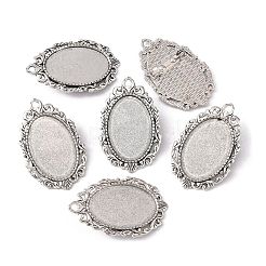 Oval tibetischer Stil Brosche Fassungen für Cabochon TIBE-S188-AS-NR