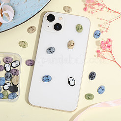 60 Stück 6 Farben Retro Lady Cameo Harz Cabochons RESI-CA0001-73