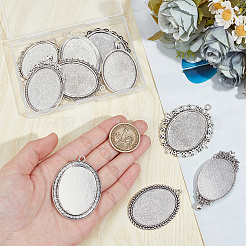 10 stücke 10 arten tibetischen stil legierung anhänger cabochon einstellungen FIND-SP0002-50
