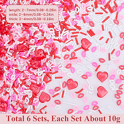 Valentinstag Lippe handgemachte Polymer Clay Cabochons CLAY-SC0001-97B