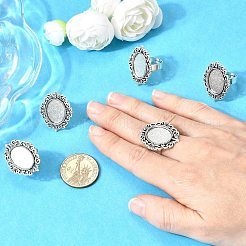 Geben Sie Ihre Kreationen eine einzigartige Designer-Look mit diesen modernen und charmanten Eisen hängender Cabochon Fassungen PALLOY-Q300-09AS-NR