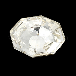 Facettierten Glas Strass cabochons GGLA-C032-05G