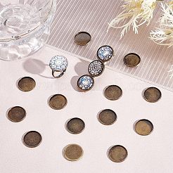 50 Stück tibetische Messing-Lünettenbecher mit glattem Rand KK-HY0001-22