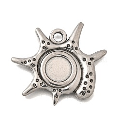 Cabochon-Fassungen für Anhänger aus Edelstahl 304 STAS-H477-03B-P
