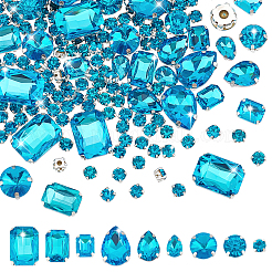 198 Stück 9 Stil Strass zum Aufnähen DIY-PH0008-64