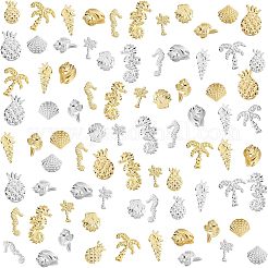 2200 Stück Cabochons aus Legierung und Messing mit Ozeanmotiven MRMJ-OC0002-58