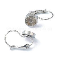 Anlaufgeschützte Ohrringbeschläge aus Edelstahl 304 mit Klappverschluss KK-H152-09A-P