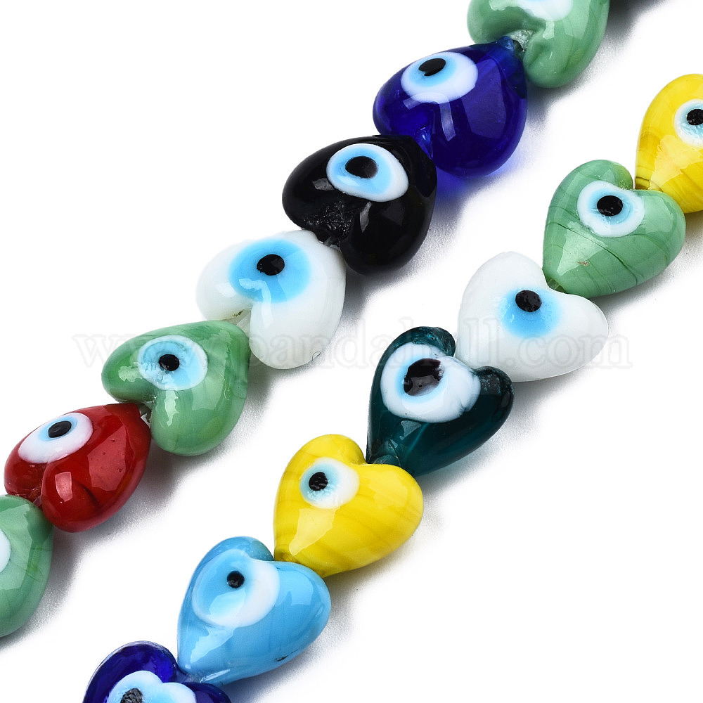 Wholesale Handmade Evil Eye Lampwork Beads Strands Pandahall