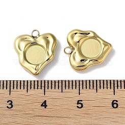 Cabochon-Fassungen für Anhänger aus Edelstahl 304 STAS-H185-09G