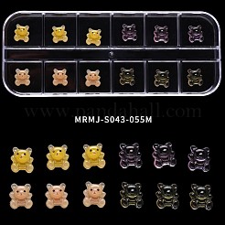 Harz-Nagelcabochons mit 12 Gitterbox MRMJ-S043-055M