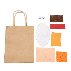 DIY Rechteck mit Giraffenmuster Kraftpapiertüte Bastelset DIY-F079-08