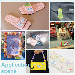 60 Stück 10 Stile undurchsichtige Harz-Decoden-Cabochons RESI-NB0002-08