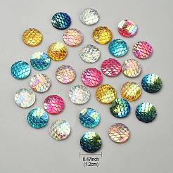 30 Stück 6 Farben Harz Cabochons CRES-YW0001-25