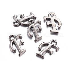 Gunmetal überzogene Legierung Buchstaben Anhänger PALLOY-J718-01B-F