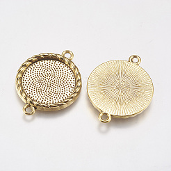 Zink Legierung Cabochon Konnektor Fassungen PALLOY-A15774-AG-LF