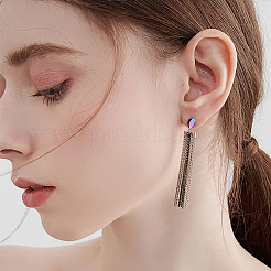 DIY Rohling-Set für Ohrstecker mit Kuppel STAS-FH0001-81
