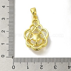 Gestell aus Messing mit Mikropflaster und klaren Zirkonia-Anhängerfassungen KK-H485-02G
