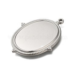 Cabochon-Fassungen für Anhänger aus Edelstahl 304 STAS-H225-03P