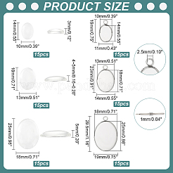 DIY-Sets zur Herstellung ovaler Anhängerrohlinge DIY-PH0021-47