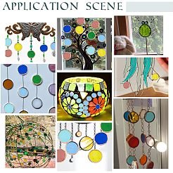 36 Stück 6 Farben farbige Glasmosaikfliesen DIY-OC0009-46