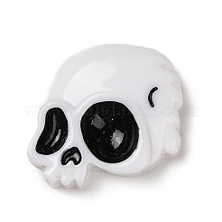 Totenkopf Halloween undurchsichtige Decoden-Cabochons aus Kunstharz RESI-R446-01K