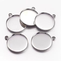 Messing Anhänger Fassungen für Cabochon KK-C343-N-A
