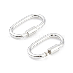 Rhodinierte Karabinerverschlüsse aus Sterlingsilber STER-K173-20S-01