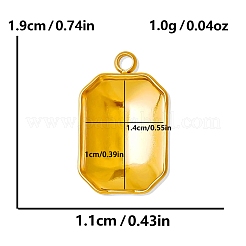 Cabochon-Fassungen für Anhänger aus Edelstahl 304 PW-WG002AB-14