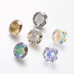 Galvanisierte Cabochons mit spitzem Rücken aus Zirkonia ZIRC-I024-05