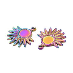 Ionenplattierung (IP) 304 Edelstahl Anhänger Cabochon-Einstellungen STAS-L020-022RC