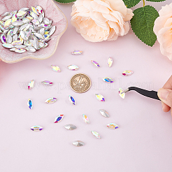 100 Stück spitz zulaufende Glas-Strass-Cabochons RGLA-FG0001-05B