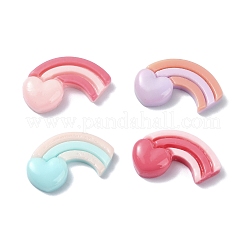 Deko-Cabochons aus undurchsichtigem Harz zum Valentinstag RESI-G088-06