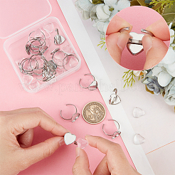 DIY Rohling Herz Manschettenring Set FIND-UN0002-92