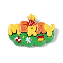 Weihnachts-Deko-Cabochons aus undurchsichtigem Harz RESI-N039-114B